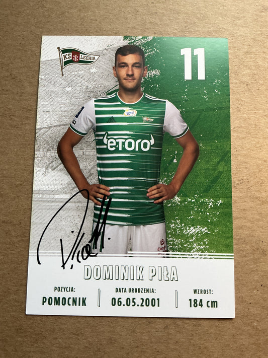 Dominik Piła, Poland 🇵🇱 Lechia Gdansk 2022/23 hand signed