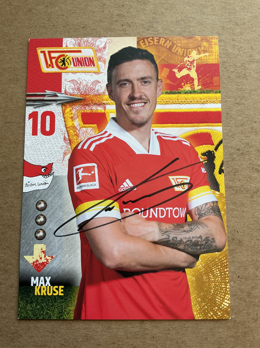 Max Kruse, Germany 🇩🇪 1.FC Union Berlin 2020/21 hand signed