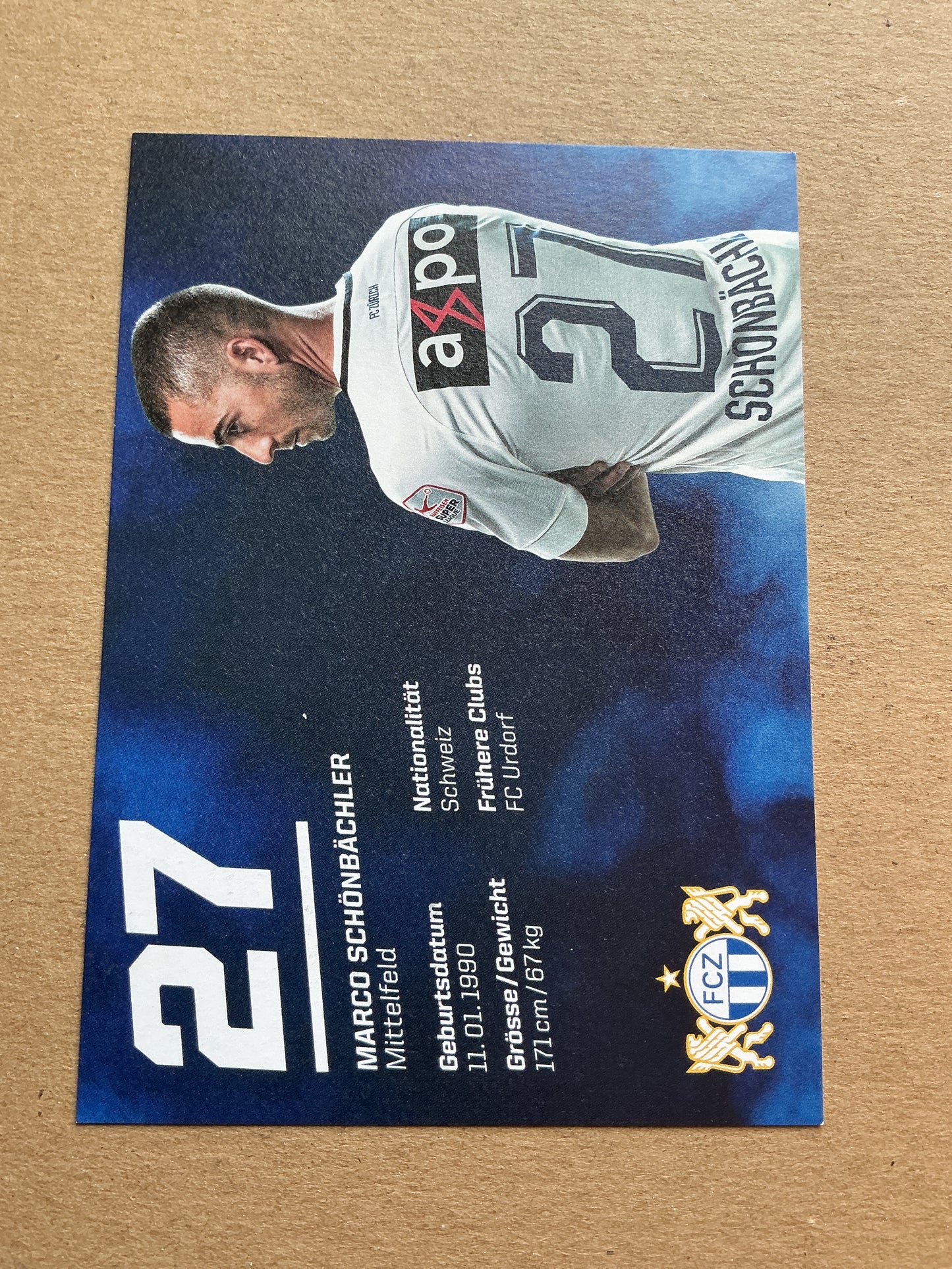 Marco Schönbächler, Switzerland 🇨🇭 FC Zürich 2019/20 hand signed