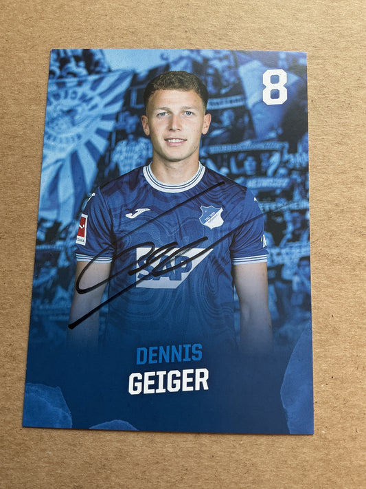 Dennis Geiger, Germany 🇩🇪 TSG 1899 Hoffenheim 2023/24 hand signed