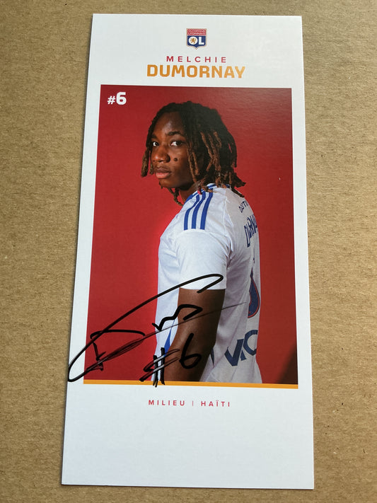 Melchie Dumornay, Haiti 🇭🇹 Olympique Lyon 2024/25 hand signed