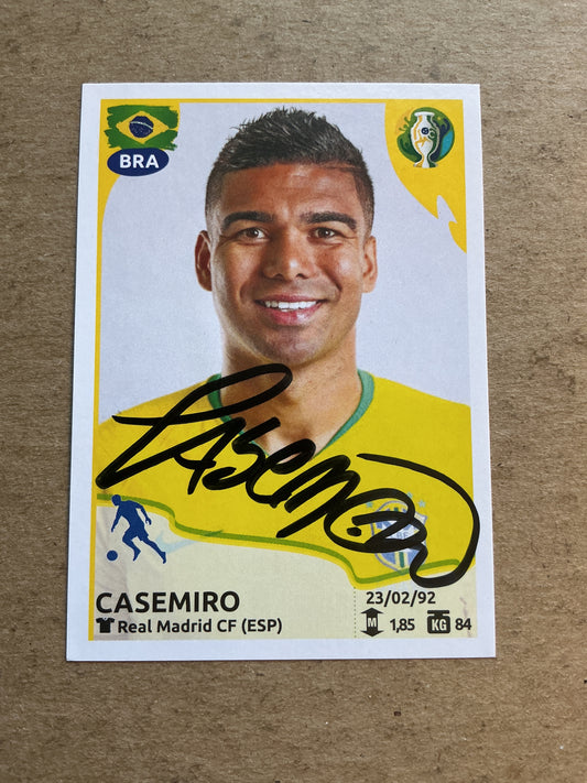 Casemiro, Brazil 🇧🇷 Copa America 2019 Panini hand signed