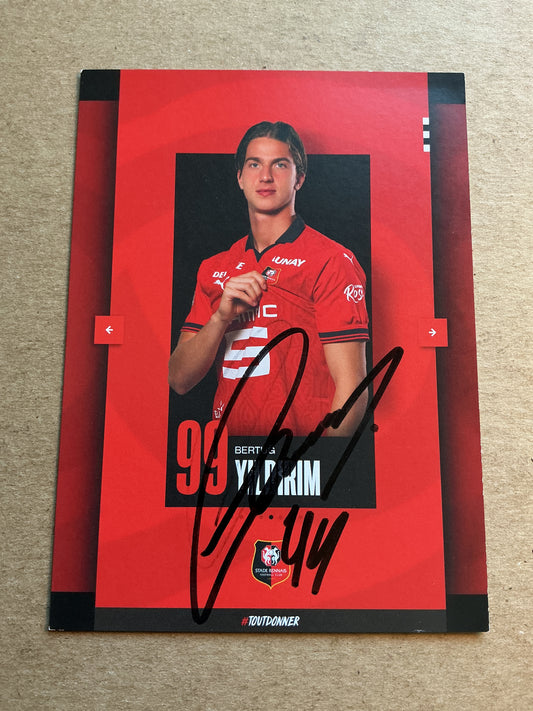 Bertug Yildirim, Türkiye 🇹🇷 Stade Rennes FC 2023/24 hand signed