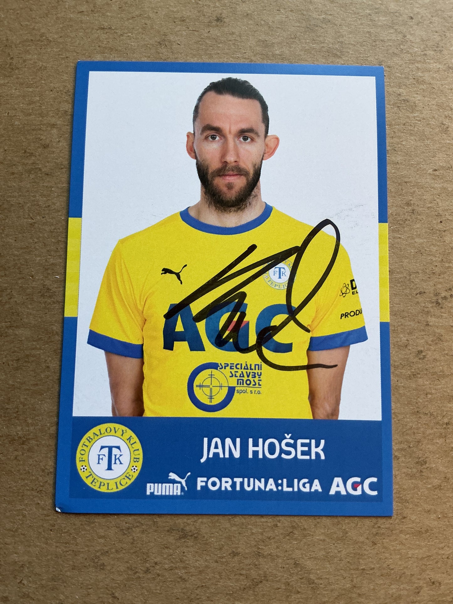 Jan Hošek, Czech Republic 🇨🇿 FK Teplice 2020/21 hand signed