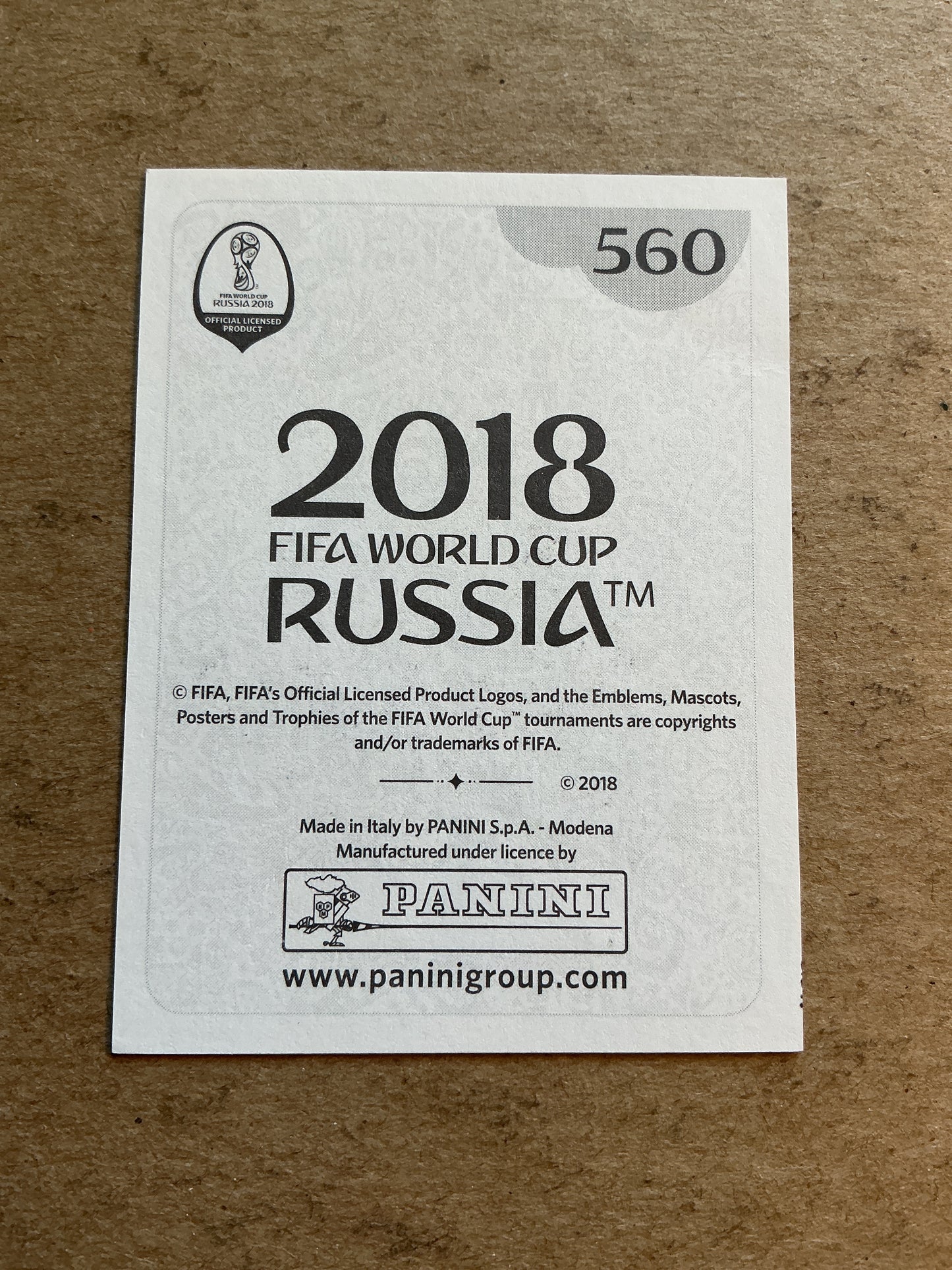 Oussama Haddadi, Tunisia 🇹🇳 FIFA World Cup 2018 Panini hand signed