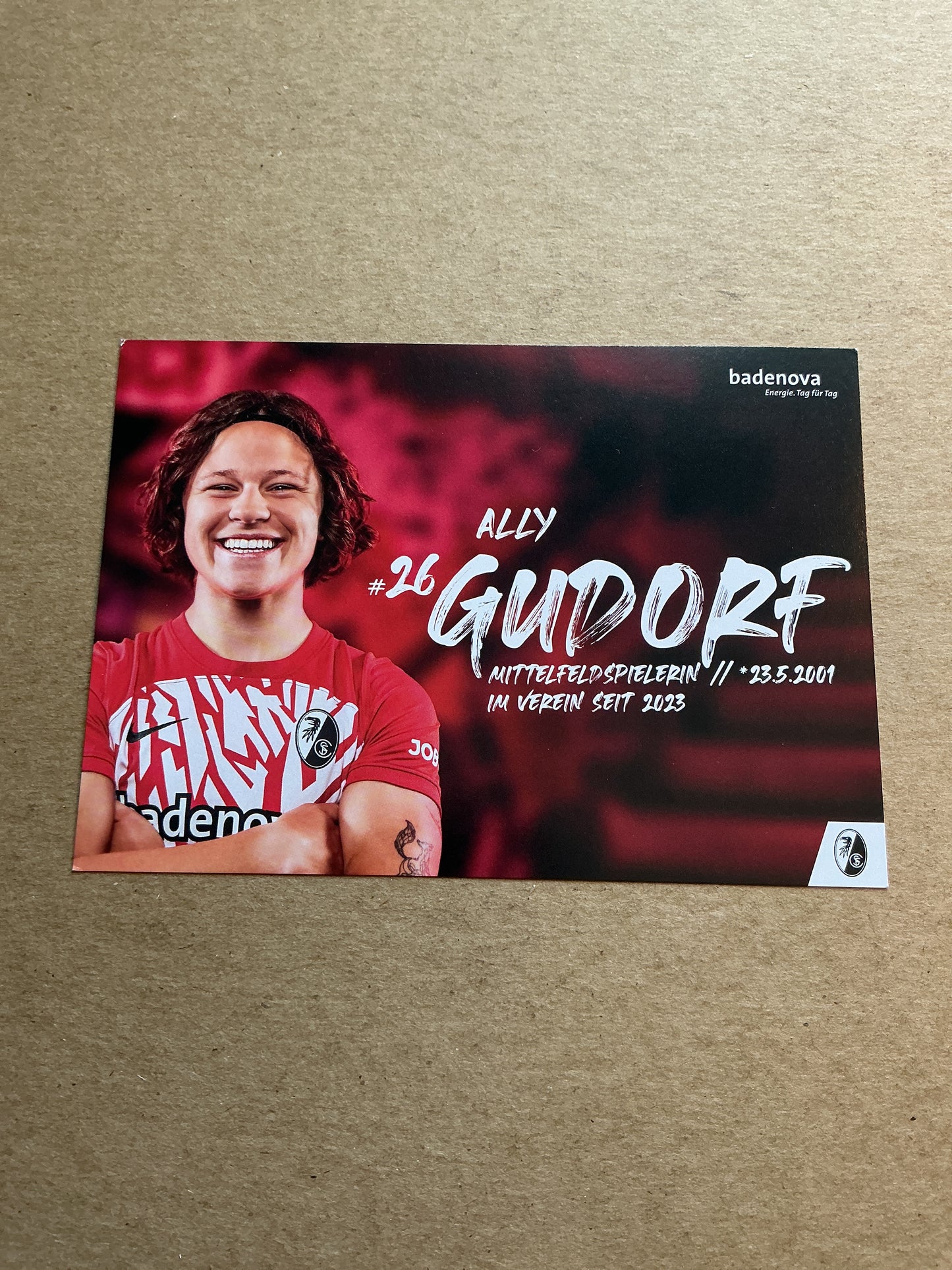 Ally Gudorf, Germany 🇩🇪 SC Freiburg 2023/24 hand signed