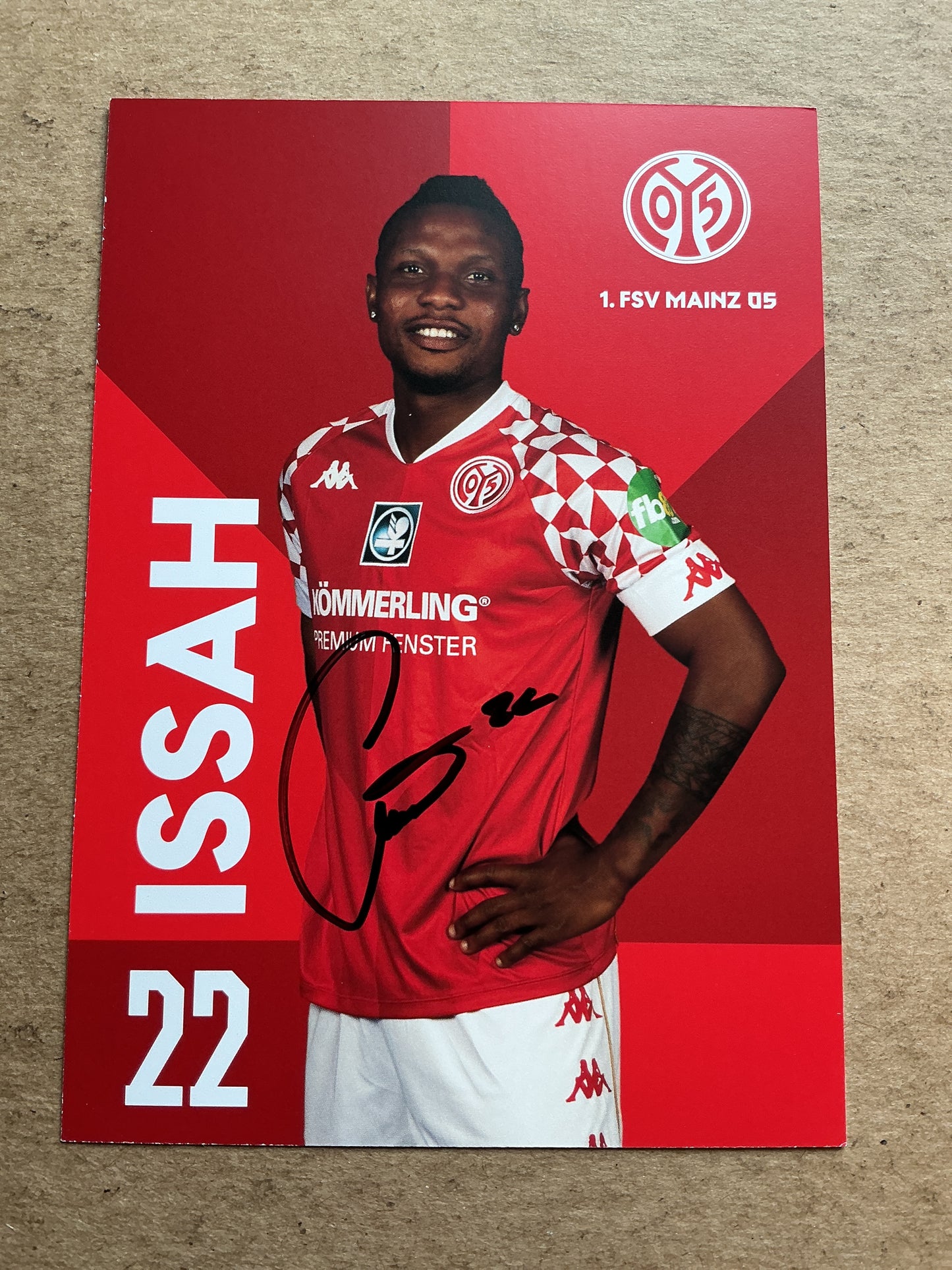 Abass Isaah, Ghana 🇬🇭 FSV Mainz 05 2020/21 hand signed
