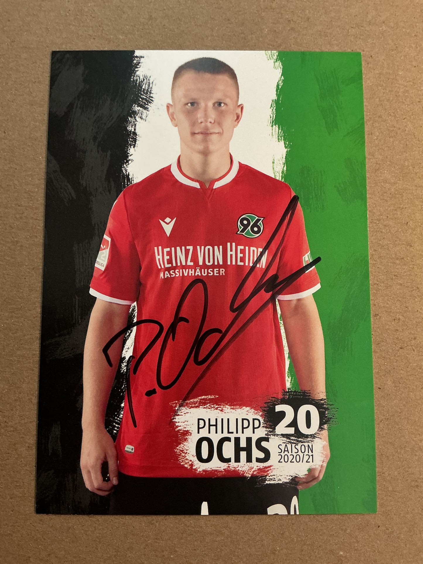 Philipp Ochs, Germany 🇩🇪 Hannover 96 2020/21 hand signed