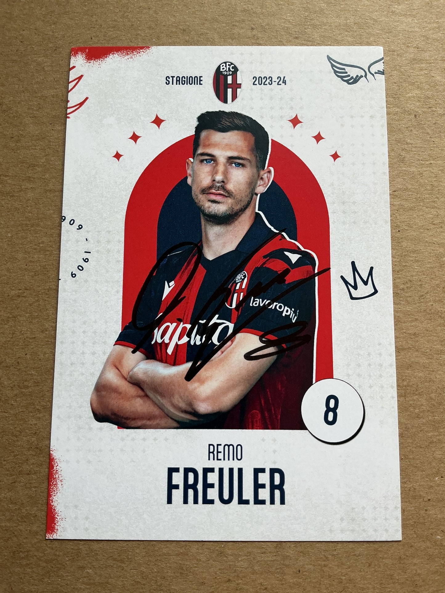 Remo Freuler, Switzerland 🇨🇭 Bologna FC 1909 2023/24 hand signed