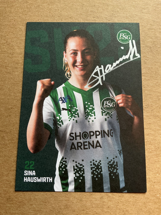 Sina Hauswirth, Switzerland 🇨🇭 FC St. Gallen 2024/25 hand signed