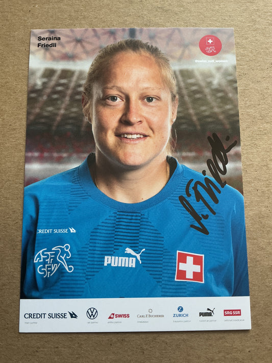 Seraina Friedli, Switzerland 🇨🇭 Women’s World Cup 2023 hand signed