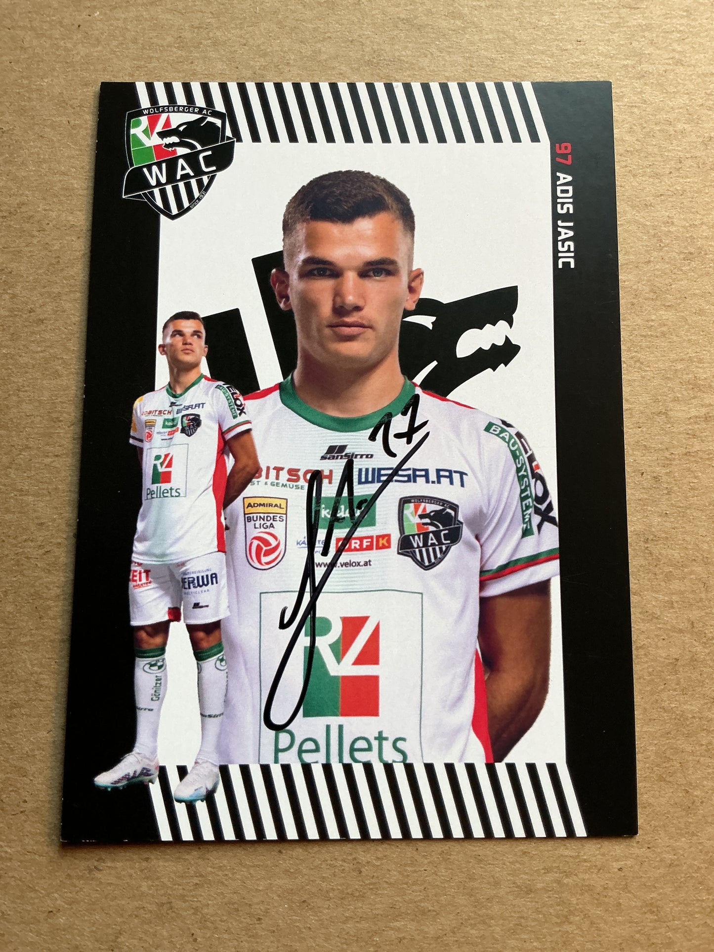 Adis Jasic, Austria 🇦🇹 Wolfsberger AC 2023/24 hand signed