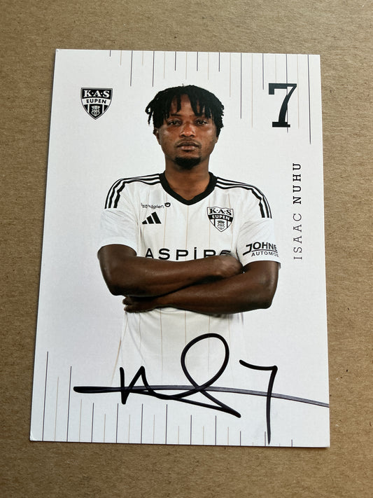 Isaac Nuhu, Ghana 🇬🇭 KAS Eupen 2023/24 hand signed