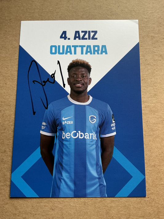 Aziz Ouattara, Ivory Coast 🇨🇮 KRC Genk 2023/24 hand signed