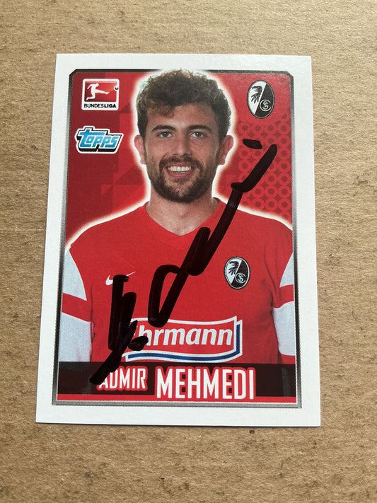 Admir Mehmedi, Switzerland 🇨🇭 SC Freiburg 2014/15 Topps hand signed