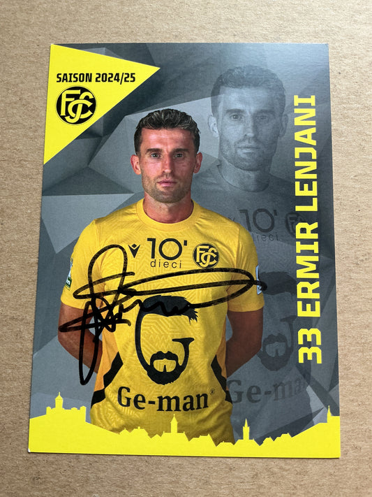 Emir Lenjani, Albania 🇦🇱 FC Schaffhausen 2024/25 hand signed