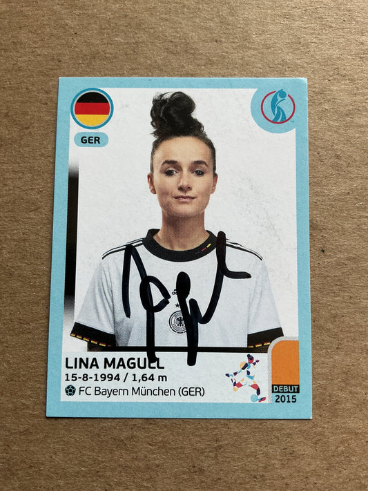 Lina Magull, Germany 🇩🇪 UEFA Women’s Euro Cup 2022 Panini hand signed