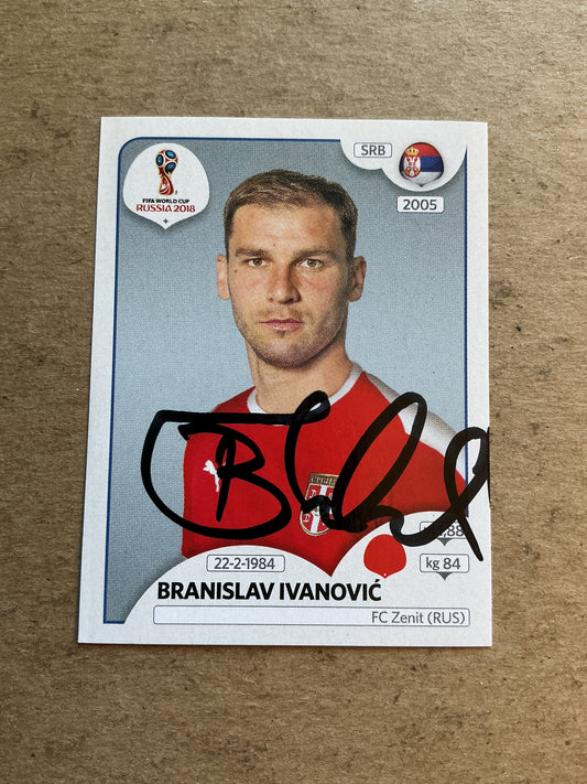 Branislav Ivanović, Serbia 🇷🇸 FIFA World Cup 2018 Panini hand signed