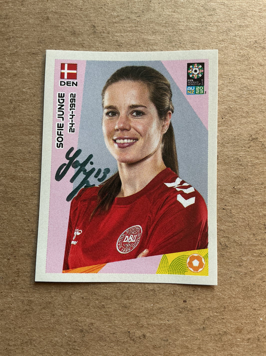Sofie Junge Pedersen, Denmark 🇩🇰 FIFA Women’s World Cup 2023 Panini hand signed