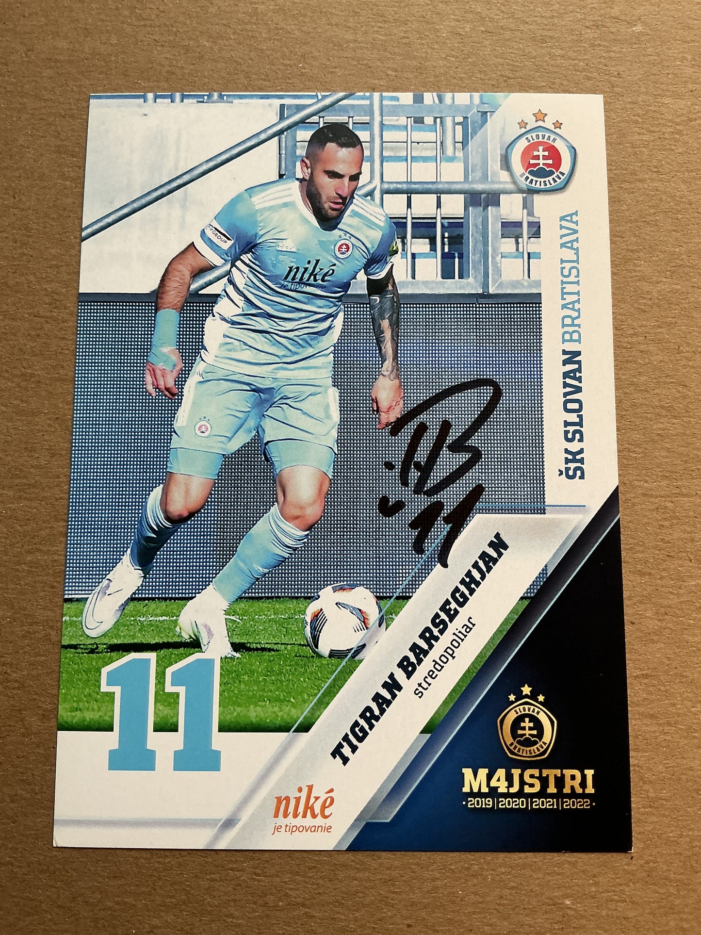 Tigran Barseghjan, Armenia 🇦🇲 ŠK Slovan Bratislava 2022/23 hand signed