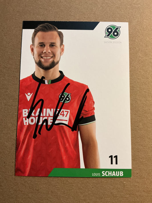 Louis Schaub, Austria 🇦🇹 Hannover 96 2023/24 hand signed