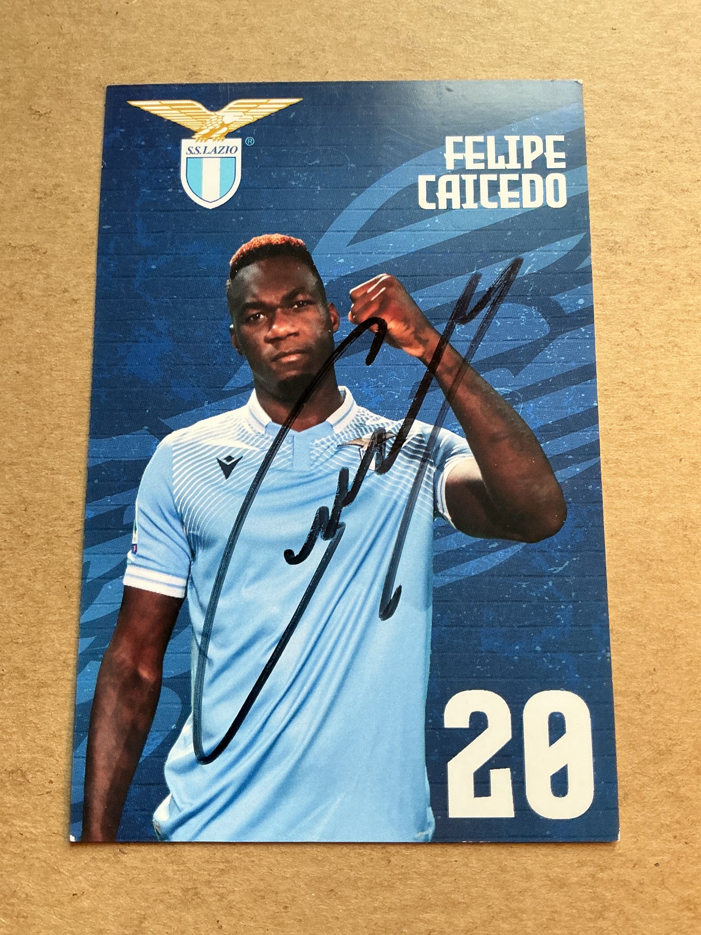 Felipe Caicedo, Ecuador 🇪🇨 Lazio Rom 2020/21 hand signed