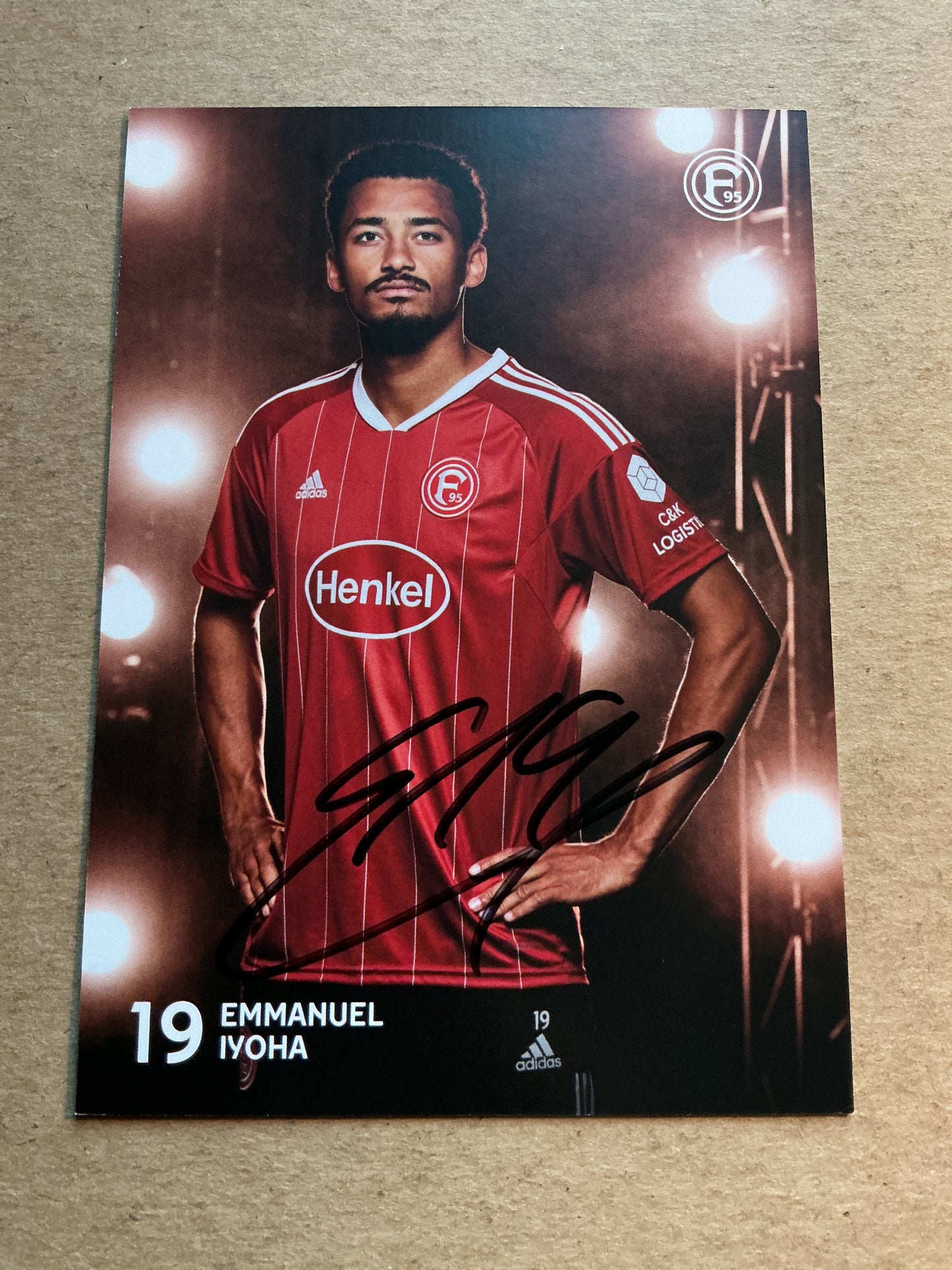Emmanuel Iyoha, Germany 🇩🇪 Fortuna Düsseldorf 2022/23 hand signed