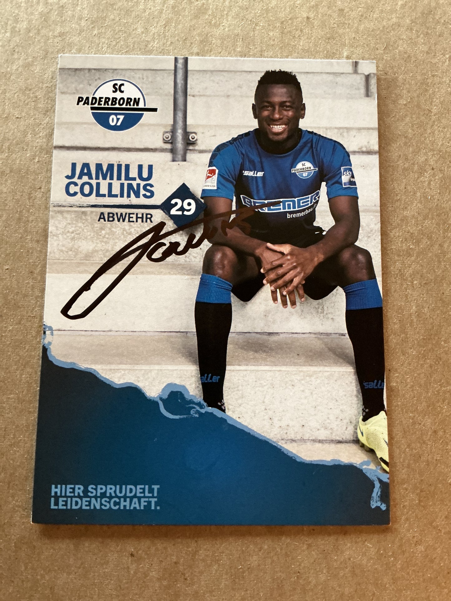 Jamilu Collins, Nigeria 🇳🇬 SC Paderborn 2021/22 hand signed