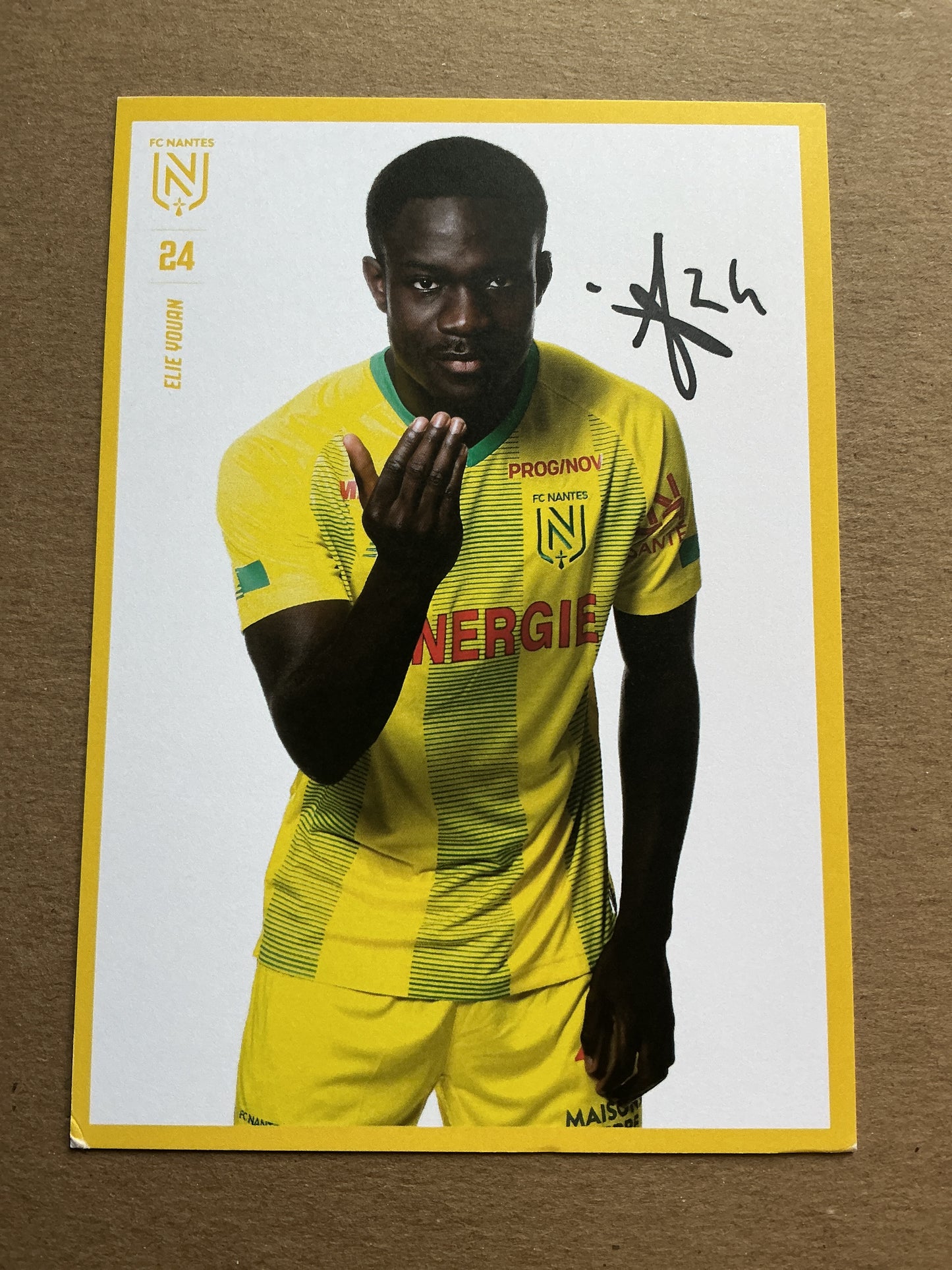 Élie Youan, France 🇫🇷 FC Nantes 2019/20 hand signed
