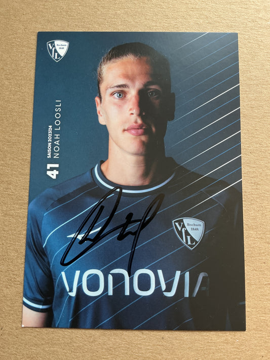 Noah Loosli, Switzerland 🇨🇭 VfL Bochum 2023/24 hand signed