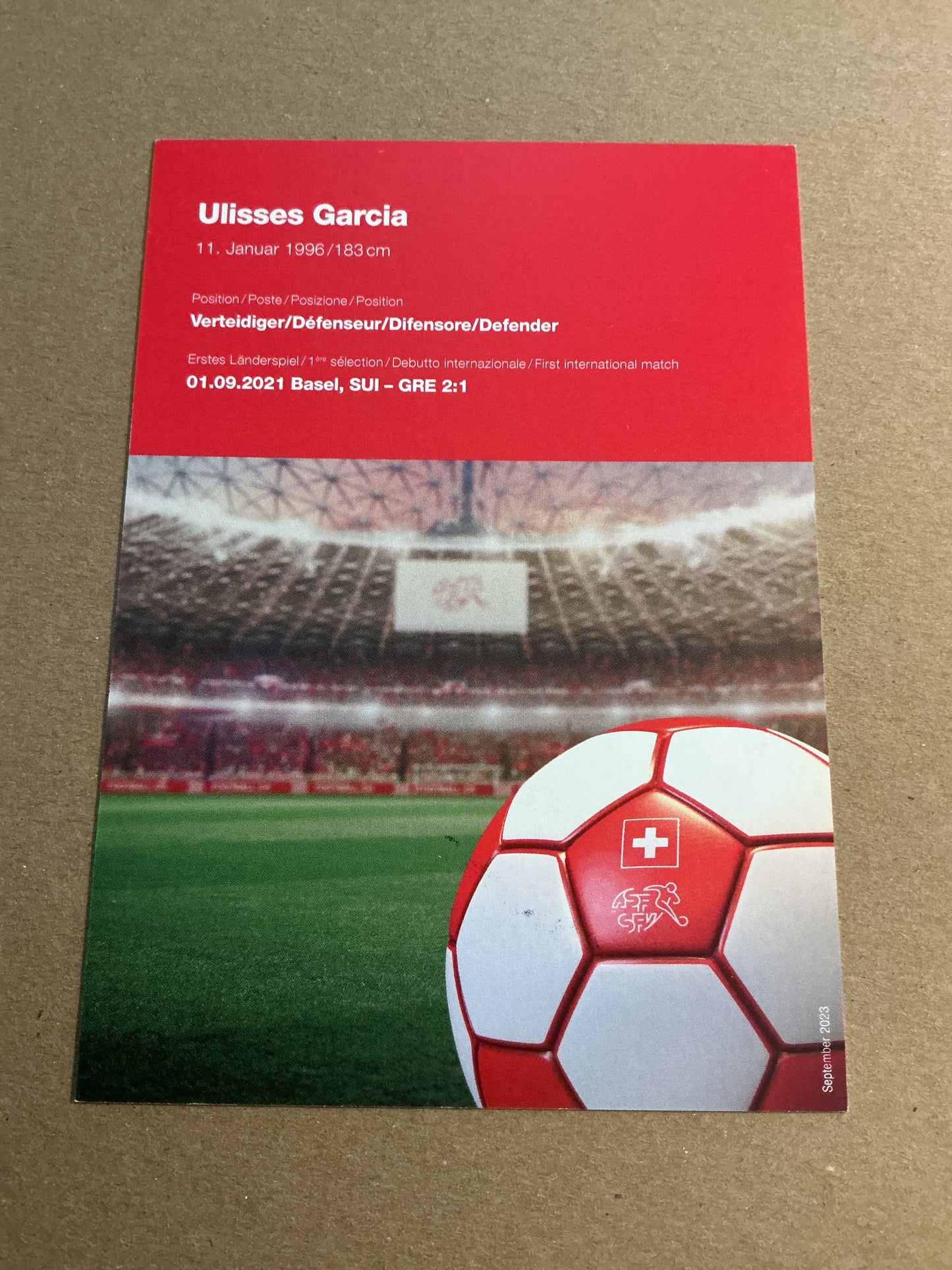 Ulisses Garcia , Switzerland 🇨🇭FIFA World Cup 2022  hand signed
