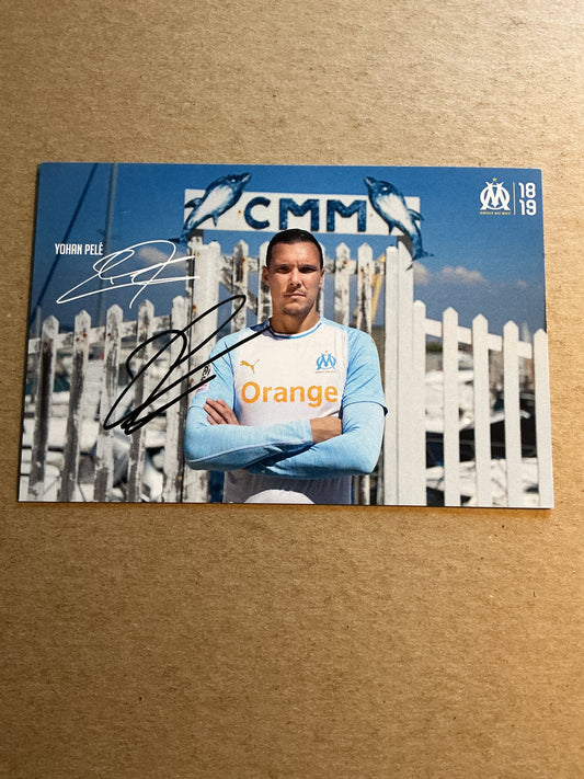 Yohan Pele, France 🇫🇷 Olympique Marseille 2018/19 hand signed