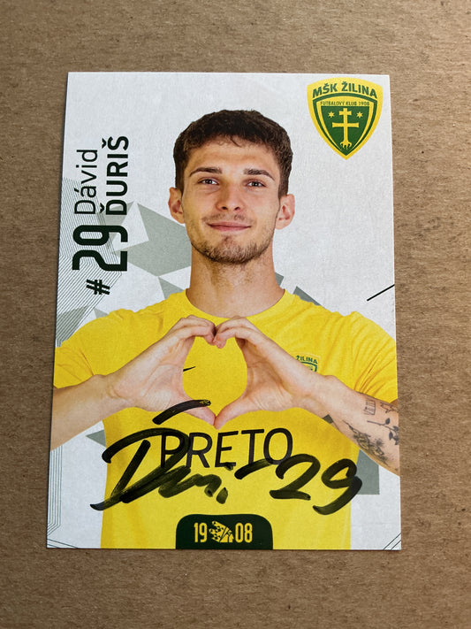 Dávid Ďuriš, Slovakia 🇸🇰 MŠK Žilina 2023/24 hand signed