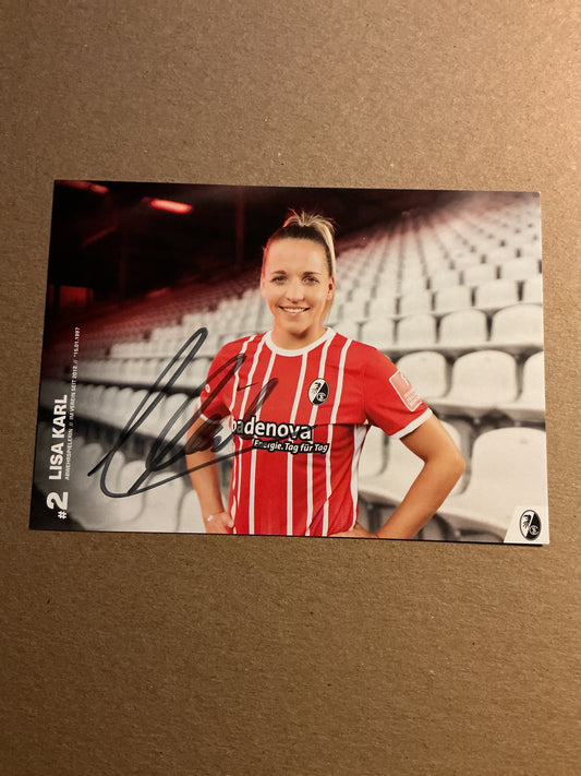 Lisa Karl, Germany 🇩🇪 SC Freiburg 2022/23 hand signed