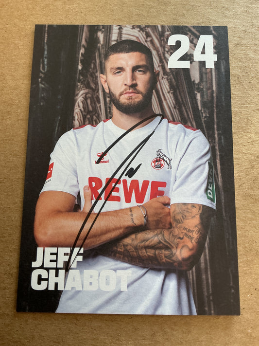 Jeff Chabot, Germany 🇩🇪 1.FC Köln 2023/24 hand signed