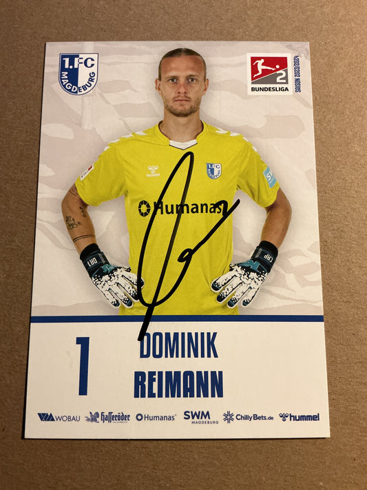 Dominik Reimann, Germany 🇩🇪 1.FC Magdeburg 2023/24 hand signed