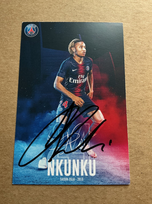 Christopher Nkunku, France 🇫🇷 Paris Saint-Germain 2018/19 hand signed