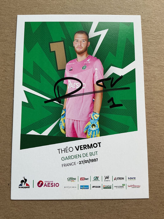 Théo Vermot, France 🇫🇷 AS Saint-Étienne 2019/20 hand signed