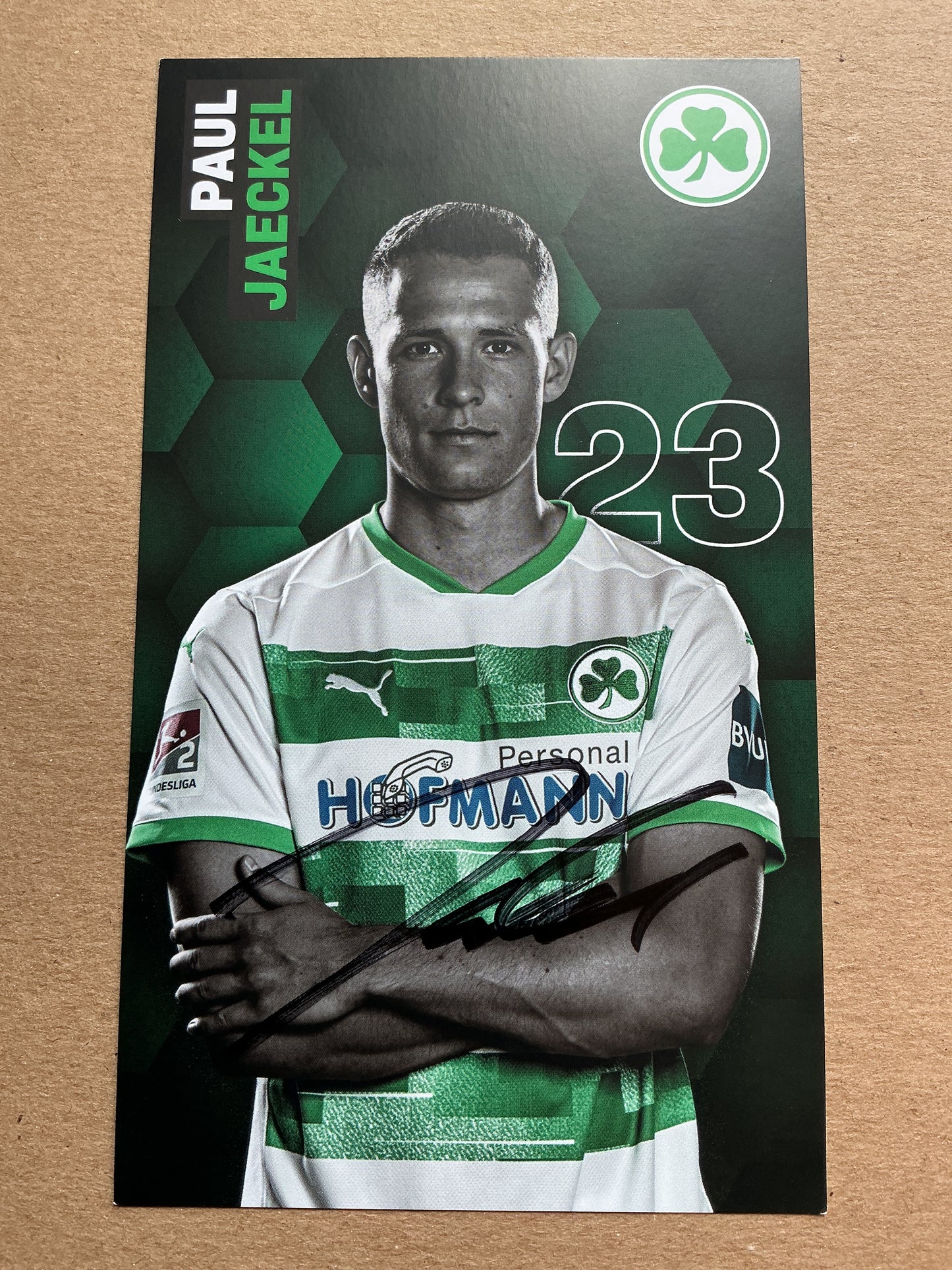 Paul Jaeckel, Germany 🇩🇪 SpVgg Greuther Fürth 2020/21 hand signed