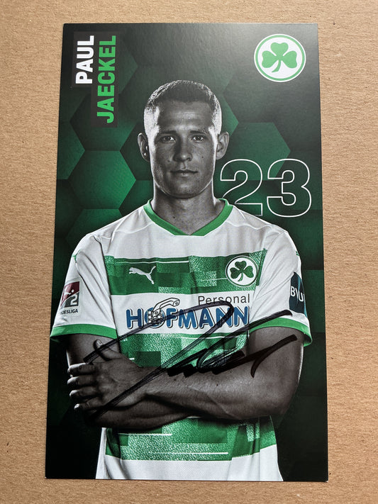 Paul Jaeckel, Germany 🇩🇪 SpVgg Greuther Fürth 2020/21 hand signed
