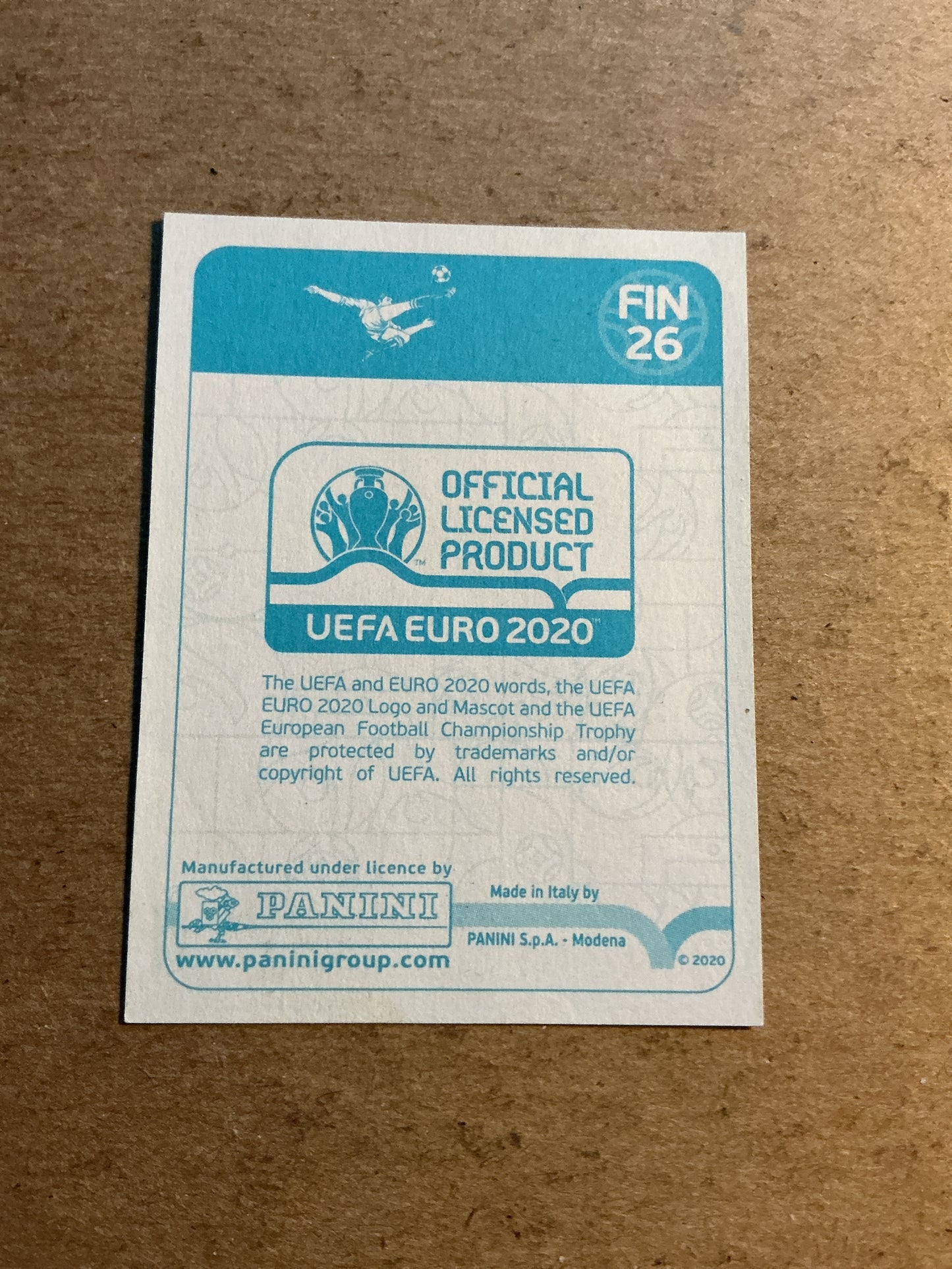 Jasse Tuominen, Finland 🇫🇮 UEFA Euro 2020 Panini hand signed