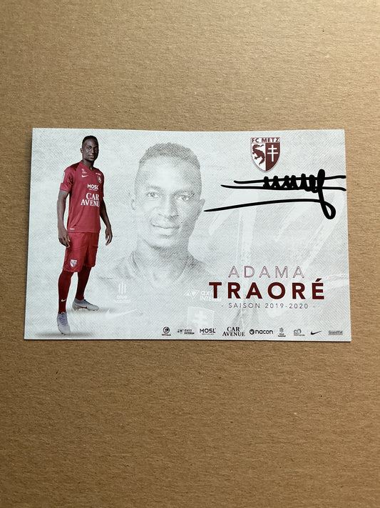 Adama Traoré, Mali 🇲🇱 FC Metz 2019/20 hand signed