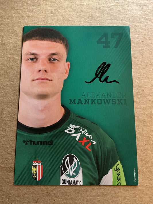 Alexander Mankowski, Germany 🇩🇪 SV Ried 2024/25 hand signed