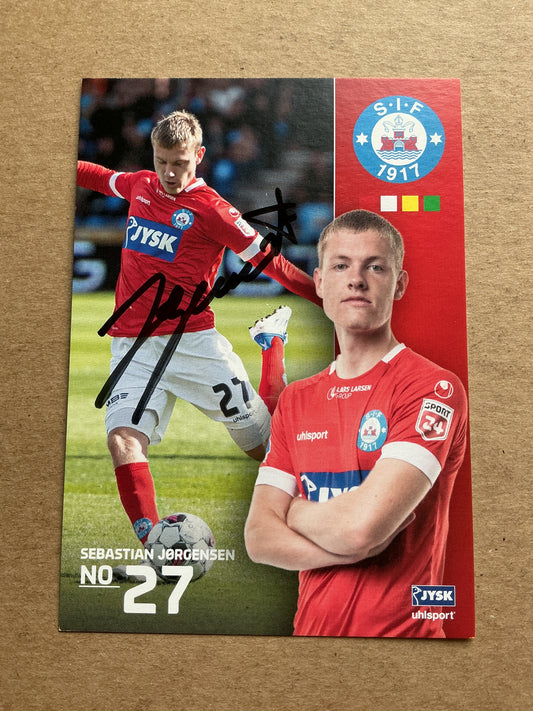 Sebastian Jørgensen, Denmark 🇩🇰 Silkeborg IF 2022/23 hand signed