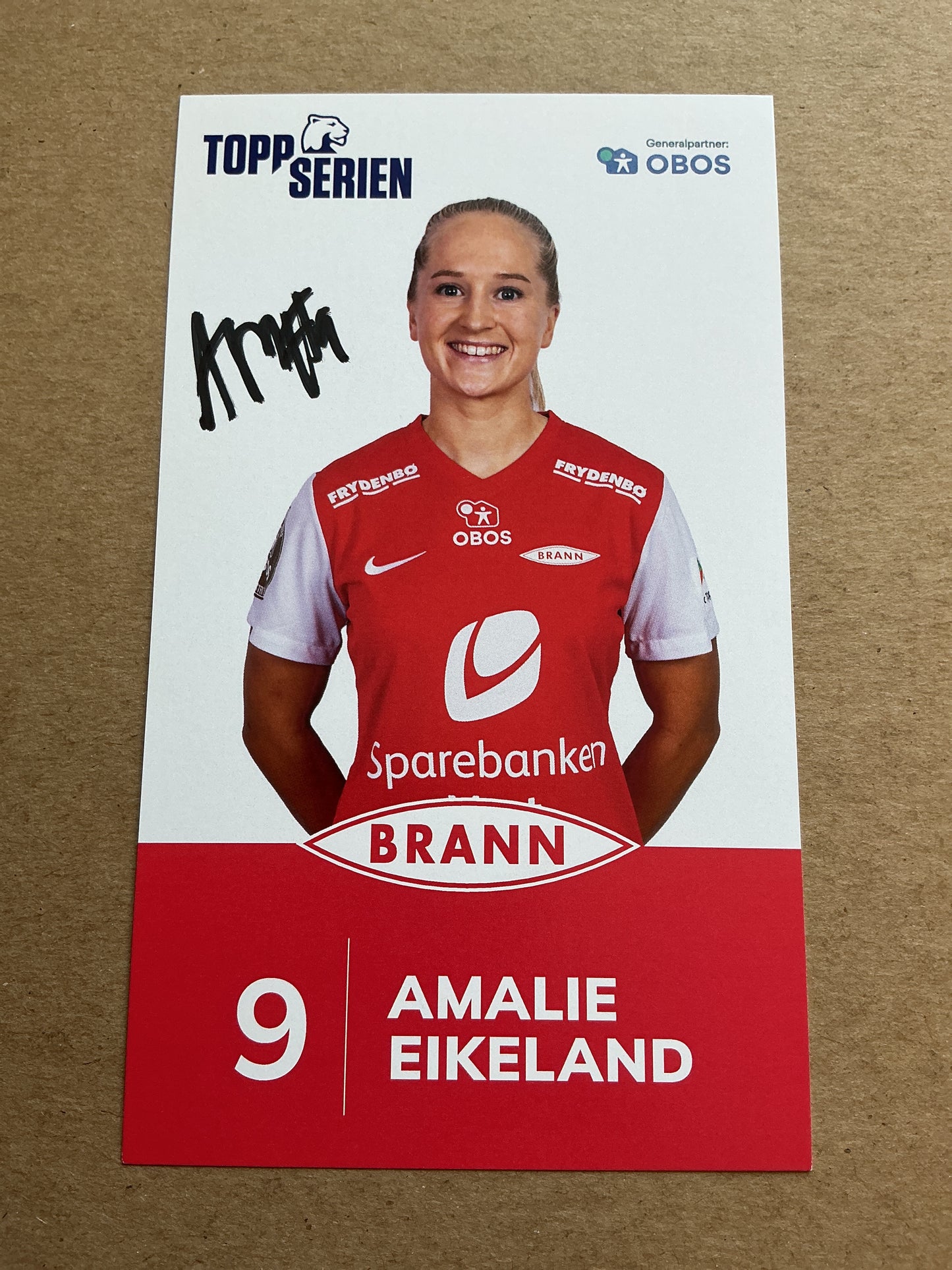 Amalie Eikeland, Norway 🇳🇴 SK Brann 2023/24 hand signed