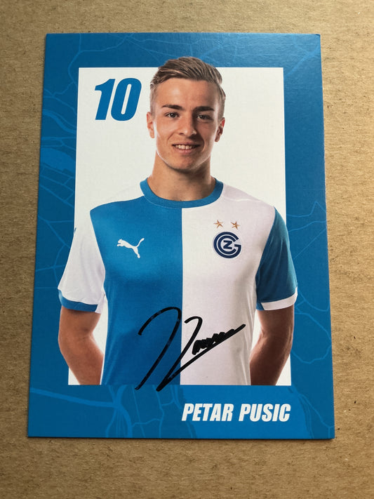 Petar Pusic, Switzerland 🇨🇭 Grasshopper Club Zürich 2020/21 hand signed
