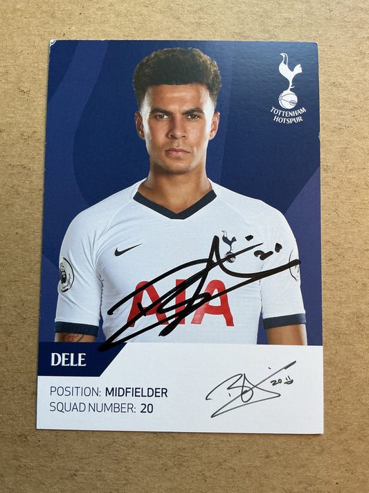 Dele Alli, England 🏴󠁧󠁢󠁥󠁮󠁧󠁿 Tottenham Hotspur FC 2019/20 hand signed