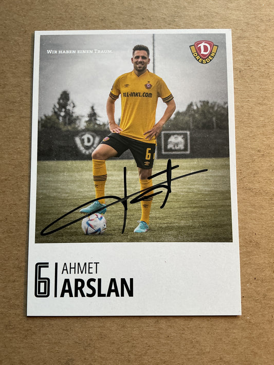 Ahmet Arslan, Germany 🇩🇪 Dynamo Dresden 2022/23 hand signed