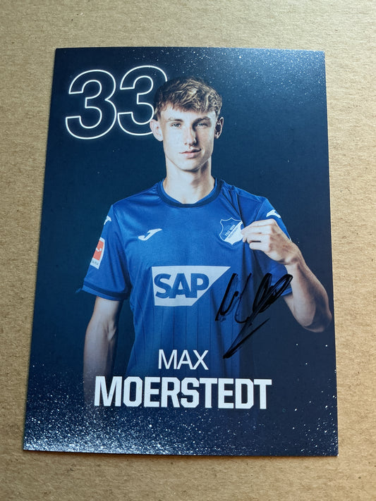 Max Moerstedt, Germany 🇩🇪 TSG 1899 Hoffenheim 2024/25 hand signed