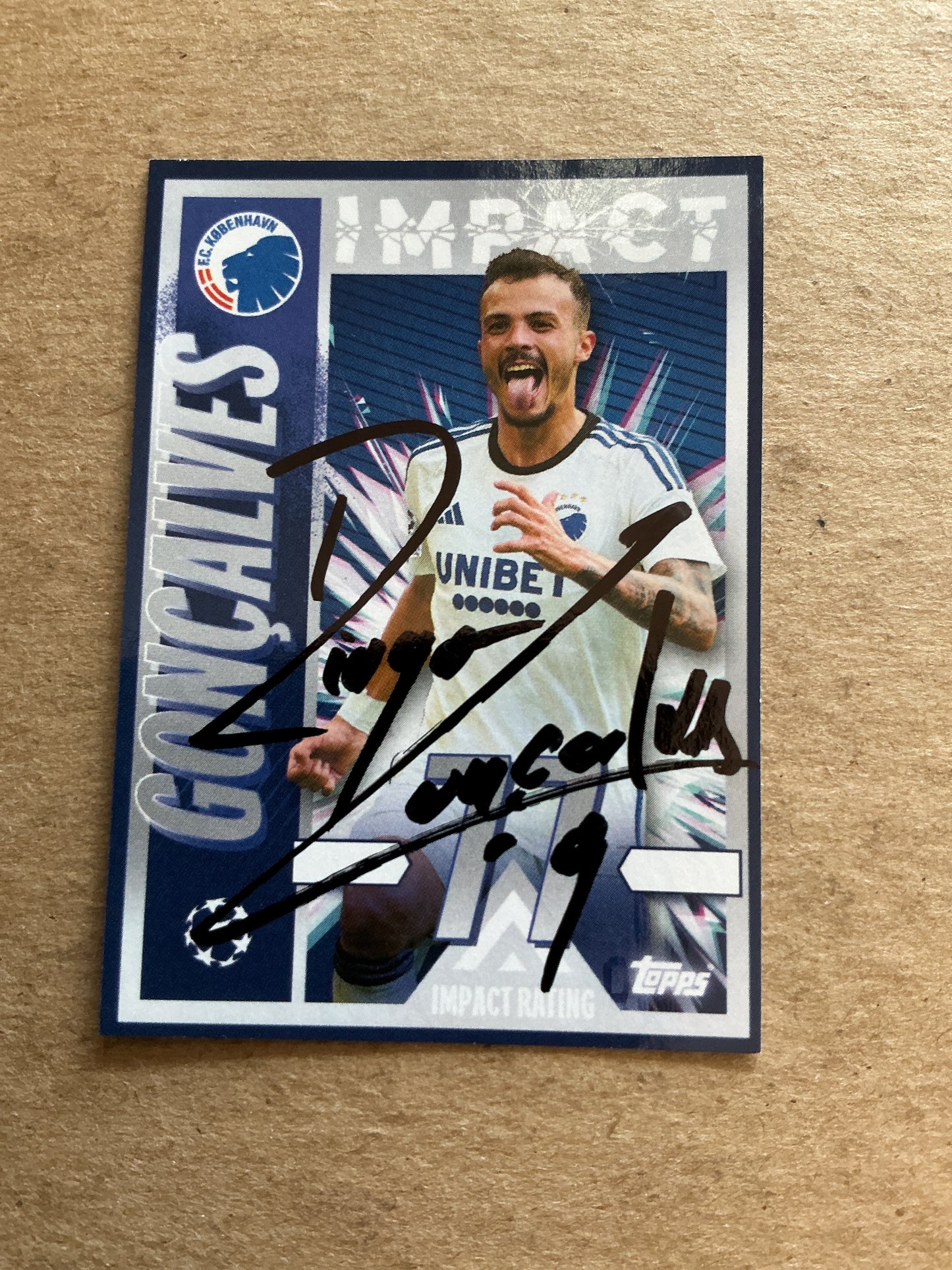 Diogo Goncalves, Portugal 🇵🇹 FC Copenhagen 2023/24 Topps hand signed